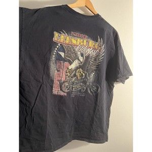 Gildan Leesburg Bikefest 2016 Black Tshirt Eagle Motorcycle Mens 2XL